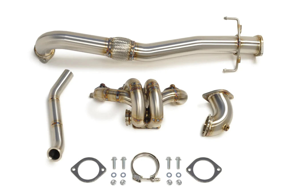 STM Mitsubishi Evo 7/8/9 4G63 Standard Placement T3 Hot Parts Kit for aftermarket turbocharged built racing exhaust - CS Motoring