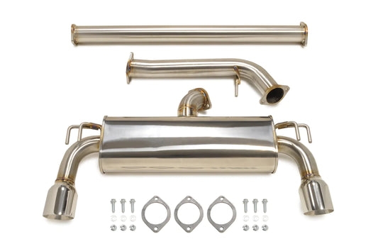 CS Motoring - STM Evo X 4B11 Stainless Cat-Back Dual Exit Exhaust (With Muffler) for aftermarket evolution mitsubishi flow sound loud