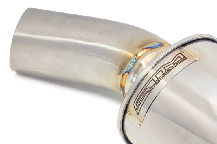 CS Motoring - STM Mitsubishi Evo X 4B11 Stainless Cat-Back Single Exit Exhaust for aftermarket evolution power flow sound loud