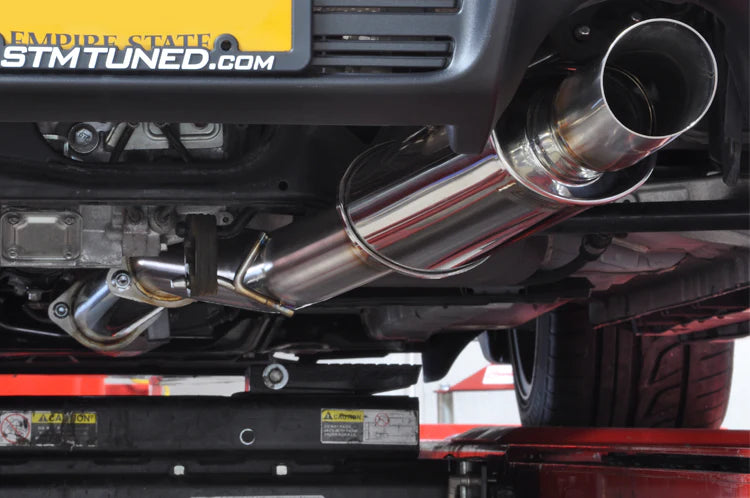 CS Motoring - STM Mitsubishi Evo X 4B11 Stainless Cat-Back Single Exit Exhaust for aftermarket evolution power flow sound loud