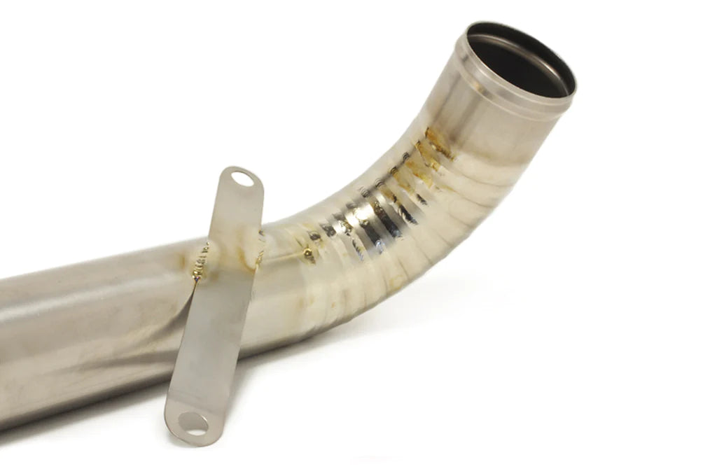 STM Mitsubishi Evo X 4B11 Titanium Upper Intercooler Pipe Kit for aftermarket flow air intake burnt