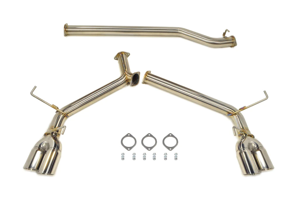 CS Motoring - STM Stainless Dual Exit Cat-Back Exhaust for 2022+ Subaru WRX for aftermarket loud backfire flame sound tuning awd 2024