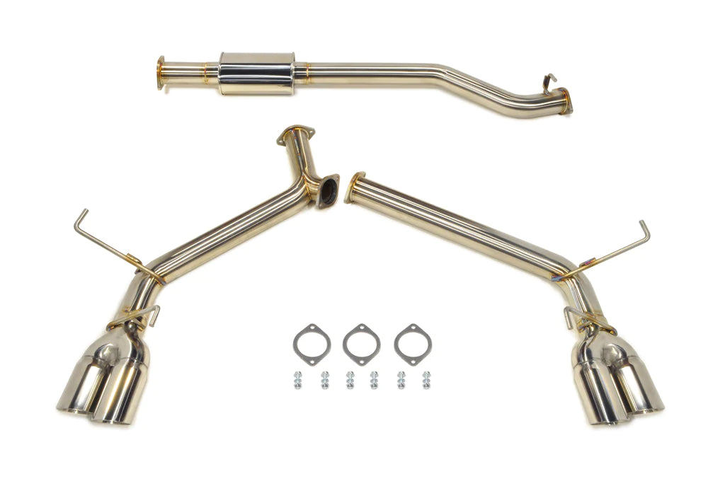 CS Motoring - STM Stainless Dual Exit Cat-Back Exhaust for 2022+ Subaru WRX for aftermarket loud backfire flame sound tuning awd 2024