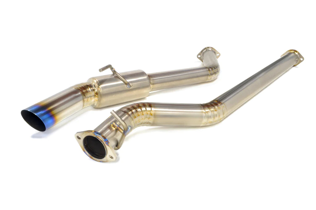 CS Motoring - STM Titanium Single Exit Cat-Back Exhaust for 2022+ Subaru WRX for aftermarket horsepower loud jdm awd burnt