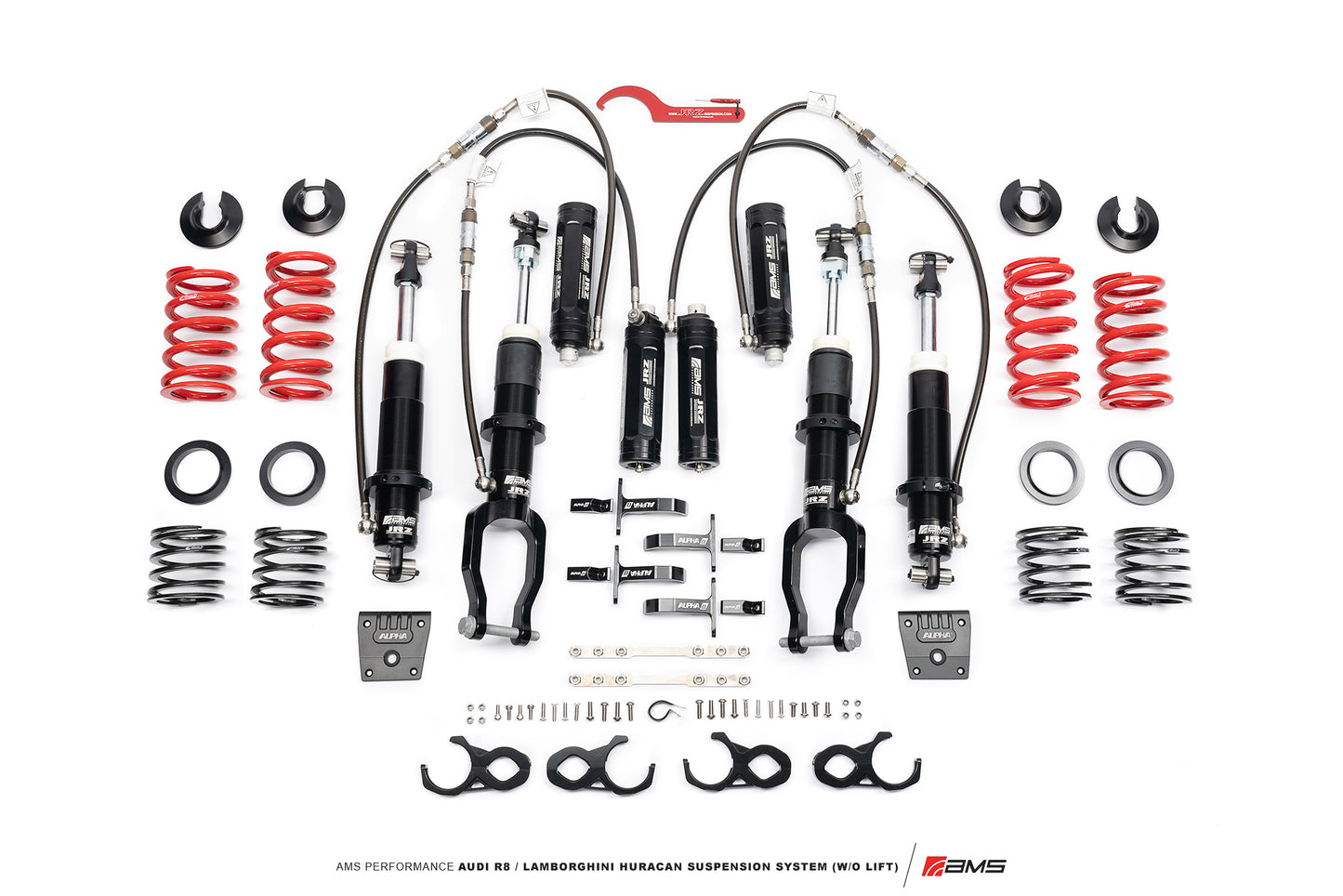 AMS PERFORMANCE AUDI R8 / LAMBORGHINI HURACAN SUSPENSION SYSTEM better handling drag racing and roll racing twin-turbo kit aftermarket