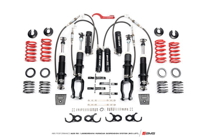 AMS PERFORMANCE AUDI R8 / LAMBORGHINI HURACAN SUSPENSION SYSTEM better handling drag racing and roll racing twin-turbo kit aftermarket